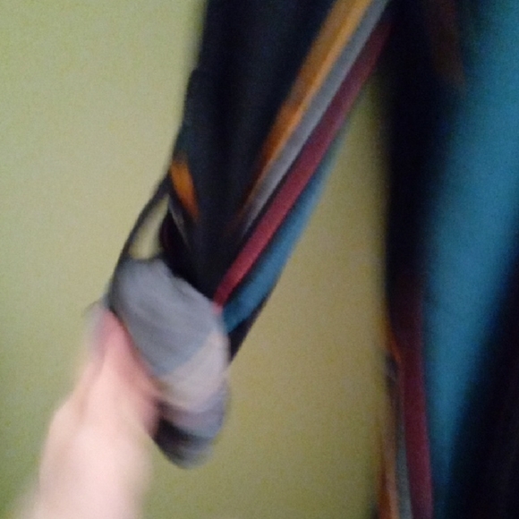 Womans M Ophelia Roe Striped Blouse Lightweight Flowy Relaxed Fit - Picture 3 of 4